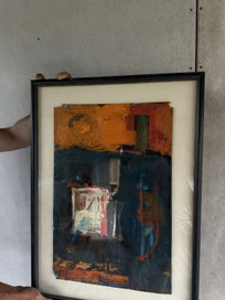 Listing 5 of 6 for Vintage Abstract Original Painting – Framed – Signed by Artist