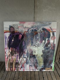 Listing 1 of 5 for Large Original Abstract Artwork – “Coral” – Signed RMV