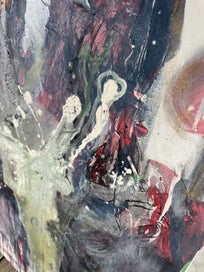 Listing 3 of 5 for Large Original Abstract Artwork – “Coral” – Signed RMV