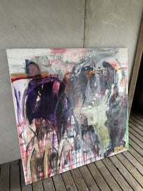 Listing 2 of 5 for Large Original Abstract Artwork – “Coral” – Signed RMV