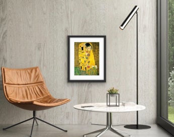 Listing 2 of 3 for The Kiss by Gustav Klimt | Vintage Wall Art Poster | Framed Print