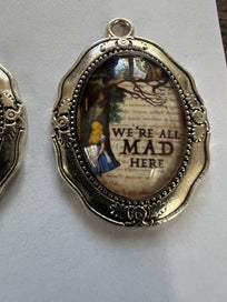 Listing 3 of 7 for Alice in wonderland + forget me not Pendants