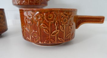 Listing 2 of 4 for CROWN LYNN - HONEY GLAZE SOUP BOWLS 1187