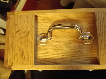 Listing 3 of 4 for Artists or Posh Handyman's Oak Tool Chest Minor Top Discolouration -- Discounted