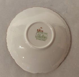 Listing 5 of 5 for Shelley Orange Potentilla Floral Scalloped Shell Dish - Gorgeous