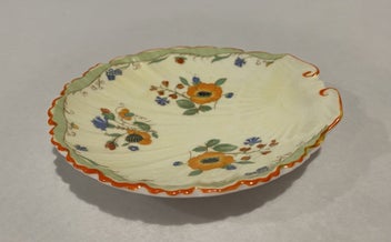 Listing 5 of 7 for Shelley Orange Potentilla Floral Scalloped Shell Dish No 2 - Gorgeous
