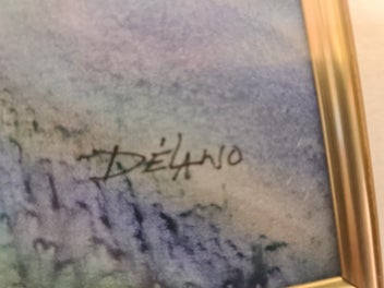 Listing 2 of 2 for house on hill painting by Angelique Delano