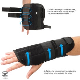 Listing 7 of 8 for Medical Breathable Carpal Tunnel Splint Wrist Support Brace Night Sleep Rel
