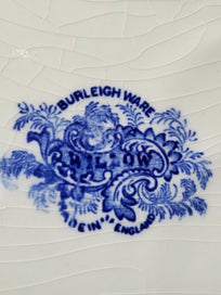 Listing 2 of 2 for Large plate gold rim Willow Burleigh ware made in England.