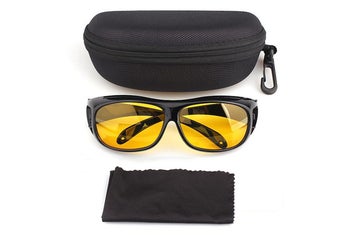Listing 2 of 9 for Day Night Version Glasses Polarized Driving Wraparound Fit Over Sunglass -Yellow