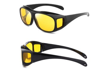 Listing 3 of 9 for Day Night Version Glasses Polarized Driving Wraparound Fit Over Sunglass -Yellow