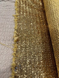 Listing 11 of 20 for Sequinned gold fabric | vintage | 1970s | 3m