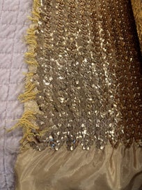 Listing 17 of 20 for Sequinned gold fabric | vintage | 1970s | 3m