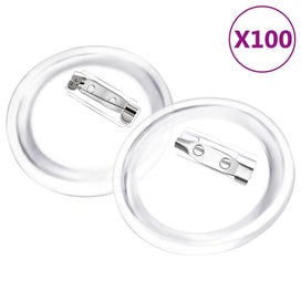 Listing 3 of 7 for Vida Xl Button Badges Kit With Pins 100 Sets Acrylic 44 Mm