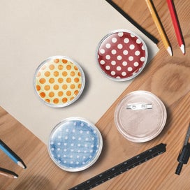 Listing 7 of 7 for Vida Xl Button Badges Kit With Pins 100 Sets Acrylic 44 Mm