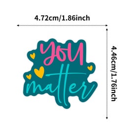 Listing 6 of 10 for Inspirational Quote Stickers - 50pcs You Matter Colourful Journaling Decals