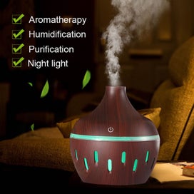 Listing 7 of 8 for Brown Humidifiers for Bedroom, 5V Wood Grain Household Humidifier Colorful