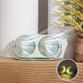 Listing 2 of 7 for Desktop Double-Headed, Dual-Blade Aromatherapy Fan, Usb Rechargeable Tablet