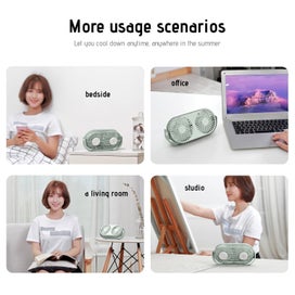 Listing 4 of 7 for Desktop Double-Headed, Dual-Blade Aromatherapy Fan, Usb Rechargeable Tablet