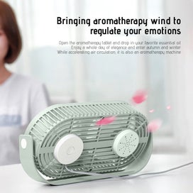 Listing 6 of 7 for Desktop Double-Headed, Dual-Blade Aromatherapy Fan, Usb Rechargeable Tablet