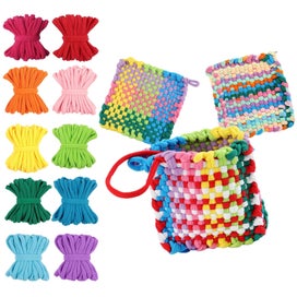 Listing 1 of 7 for DIY Weaving Loom Kit Toys Crafts - Complete Craft Set with 96 Colorful Elas