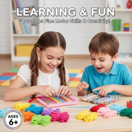 Listing 5 of 7 for DIY Weaving Loom Kit Toys Crafts - Complete Craft Set with 96 Colorful Elas
