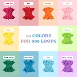 Listing 7 of 7 for DIY Weaving Loom Kit Toys Crafts - Complete Craft Set with 96 Colorful Elas