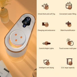 Listing 8 of 8 for Dark Blue Humidifiers for Bedroom, Humidifier For Bedroom Large Room, 2.2L