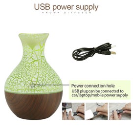 Listing 4 of 4 for Yellow Humidifiers for Bedroom, New Portable Colorful Wood Grain Oil Diffus