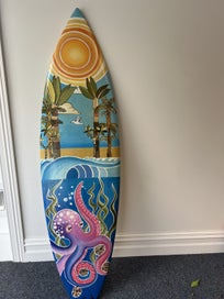 Listing 2 of 5 for Hand painted Al Merrick surfboard - art piece