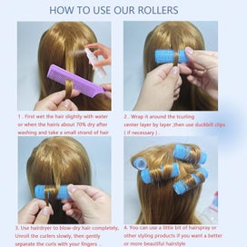 Listing 7 of 7 for 24PCS Self Grip Small Hair Curlers Roller Hair Curlers Salon Hairdressing C