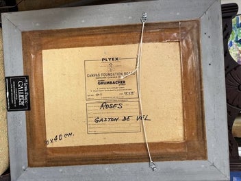 Listing 2 of 2 for Gaston De Vel Original 'Roses'