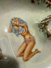 Listing 2 of 3 for Cheeky ashtray.. girl drying herself with towel