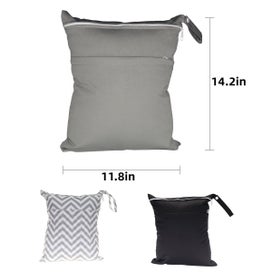 Listing 3 of 7 for Wet Dry Bags for Cloth Diapers Travel, Swimsuit, Beach, Pool, Gym, Wet Clot