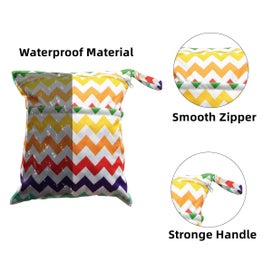 Listing 4 of 7 for Wet Dry Bags for Cloth Diapers Travel, Swimsuit, Beach, Pool, Gym, Wet Clot