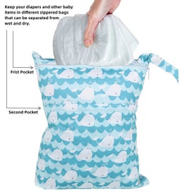 Listing 5 of 7 for Wet Dry Bags for Cloth Diapers Travel, Swimsuit, Beach, Pool, Gym, Wet Clot
