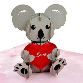 Listing 4 of 5 for Colorpop Koala With Love Heart Card Medium