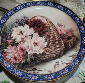Listing 3 of 5 for W. S. George floral plate collection x 6