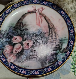 Listing 4 of 5 for W. S. George floral plate collection x 6