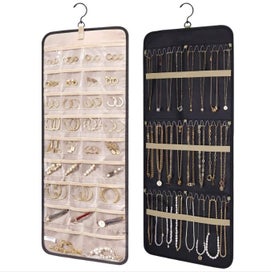 Listing 1 of 4 for Veile Studios Black Hanging Jewelry Organizer Closet Storage For Necklaces Earri