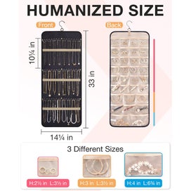 Listing 2 of 4 for Veile Studios Black Hanging Jewelry Organizer Closet Storage For Necklaces Earri