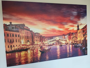 Listing 2 of 3 for Large photo canvas Venice sunset Ponte di Rialto bridge canal