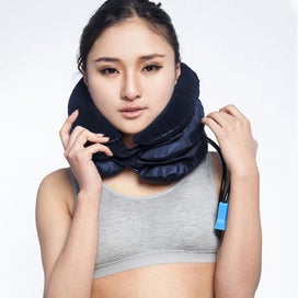 Listing 4 of 5 for Soft Inflatable Neck Traction Device For Pain Relief Dark Blue