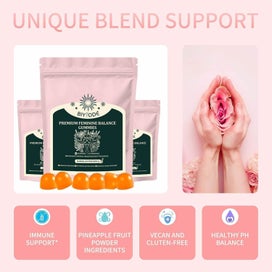 Listing 4 of 6 for Feminine Balance Gummies for Women's-Vital Health - Hawaiian-Pineapple Extract