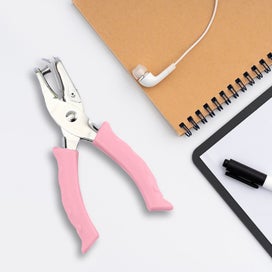 Listing 7 of 7 for Paper Punch 6mm Round Hole Punch - Macaroon Rubberised Punching Pliers - Si