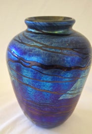 Listing 16 of 18 for <<< EXQUISITE " GARRY NASH '95 " ART GLASS VASE >>>