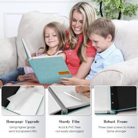 Listing 4 of 6 for 60 Pages Large Photo Album Self Adhesive, 4x6 8x10 DIY Picture Scrapbook, w