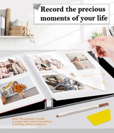Listing 5 of 6 for 60 Pages Large Photo Album Self Adhesive, 4x6 8x10 DIY Picture Scrapbook, w