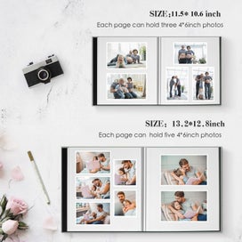 Listing 6 of 6 for 60 Pages Large Photo Album Self Adhesive, 4x6 8x10 DIY Picture Scrapbook, w