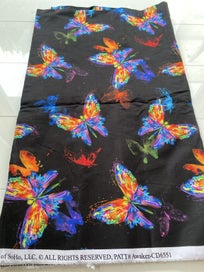 Listing 3 of 3 for 2.5 meters 100% cotton quilting quality butterflies on black
